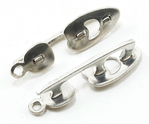 Dollhouse Miniature Ice Skates, Silver 2Pc